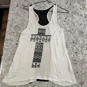 Streetwear Society Ivory Tank with Black Pattern